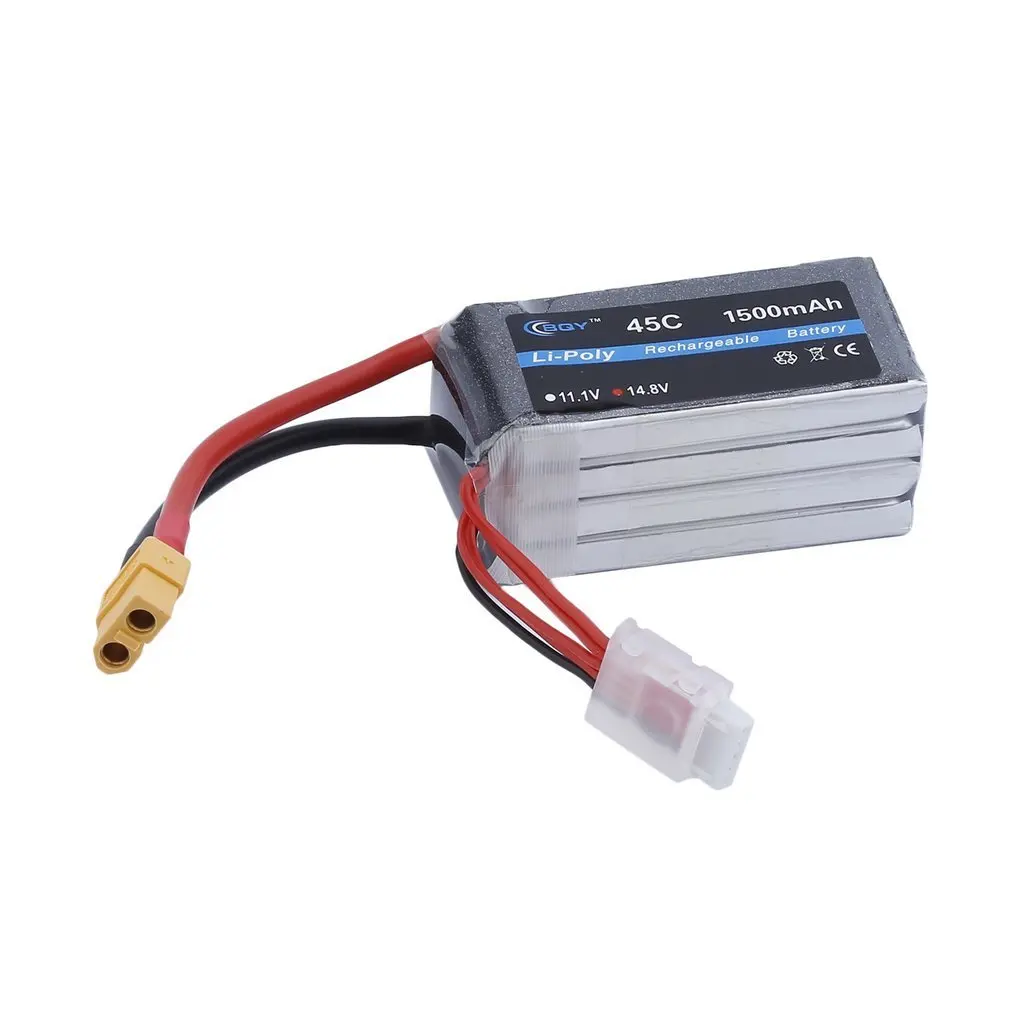 1500mAh Li-Poly Rechargeable Battery Plug Connector For RC Helicopter Drone Aircraft Truck Car Boat XT60