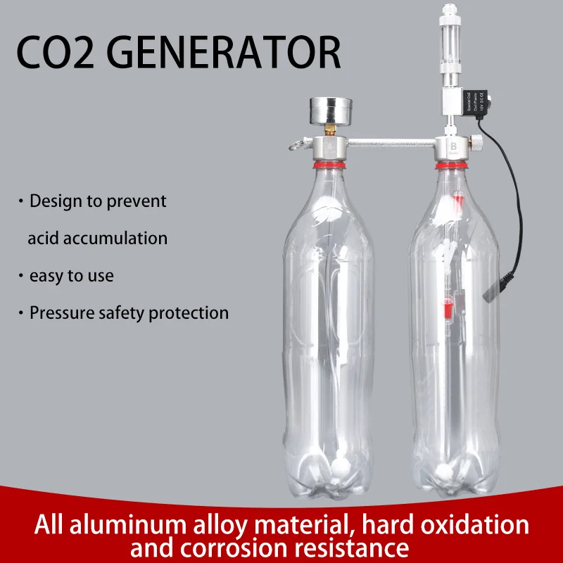 ZRDR Aquarium DIY CO2 generator system kit CO2 generator bubble counter diffuser with solenoid valveFor / Aquatic plant growth