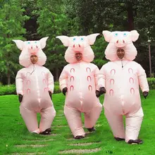 Надувной костюм-талисман со Свинкой, костюмы для косплея, вечерние костюмы для игр, одежда для рекламы, карнавал, Хэллоуин, Рождество, Пасха, для взрослых