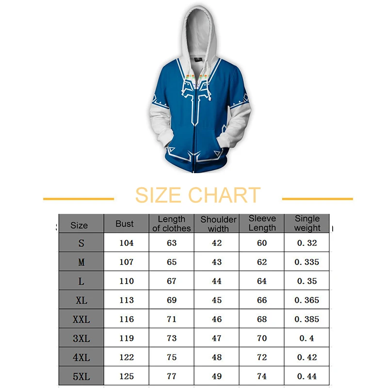 The Legend of Zelda Men Hoodie 3D Zipper Breath of the Wild Princess Zelda Sweatshirts Cosplay - Цвет: Hoodie  4