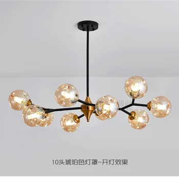 

Living room LED chandelier home high-end American hanging lamp simple modern light luxury Nordic restaurant chandelier