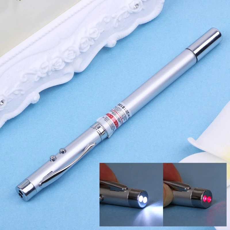 

5 in 1 Power Point Telescopic Red Laser Pointer Pen Teaching Tool Ball LED Light