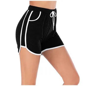

Womens summer shorts Comfortable Drawstring Splice Casual Elastic Waist Pocketed Loose Shorts summer clothes plus size 3 color