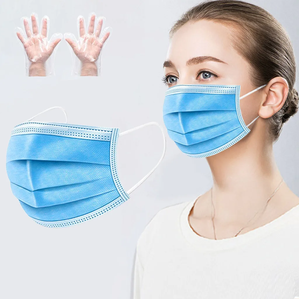 

3 Layers Disposable Non-woven Face Maske Anti-Dust PM2.5 Dustproof Protective Ear Loop Mouth Face Maske Unisex Mouth Maske