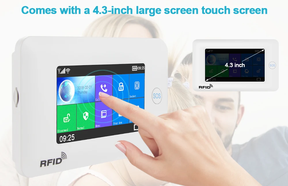 Awaywar WIFI GSM home Security Burglar smart Alarm System kit Tuya 4.3