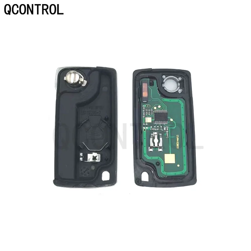 QCONTROL 2 Buttons Auto Car Remote Key Fob ID46 Chip For Peugeot 207 208 307 308 407 807 Partner 433MHz VA2 Blade CE0536 ASK/FSK