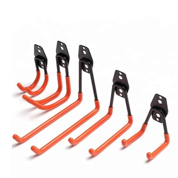 

2pcs/set Iron Wall-mounted Wall Hooks Double Hook Storage Tools for Kitchen Bathroom Balcony Garage Decorative Hanger