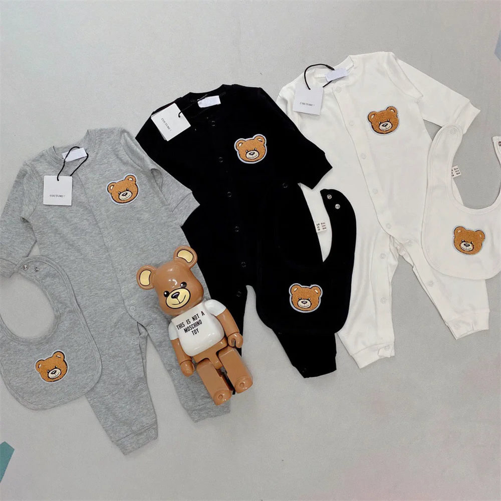 Luxury Designer Brand Baby Rompers Spring Newborn Clothes for Girls Boys Long Sleeve Ropa Bebe Jumpsuit Clothing Boy Kids Outfit | Детская
