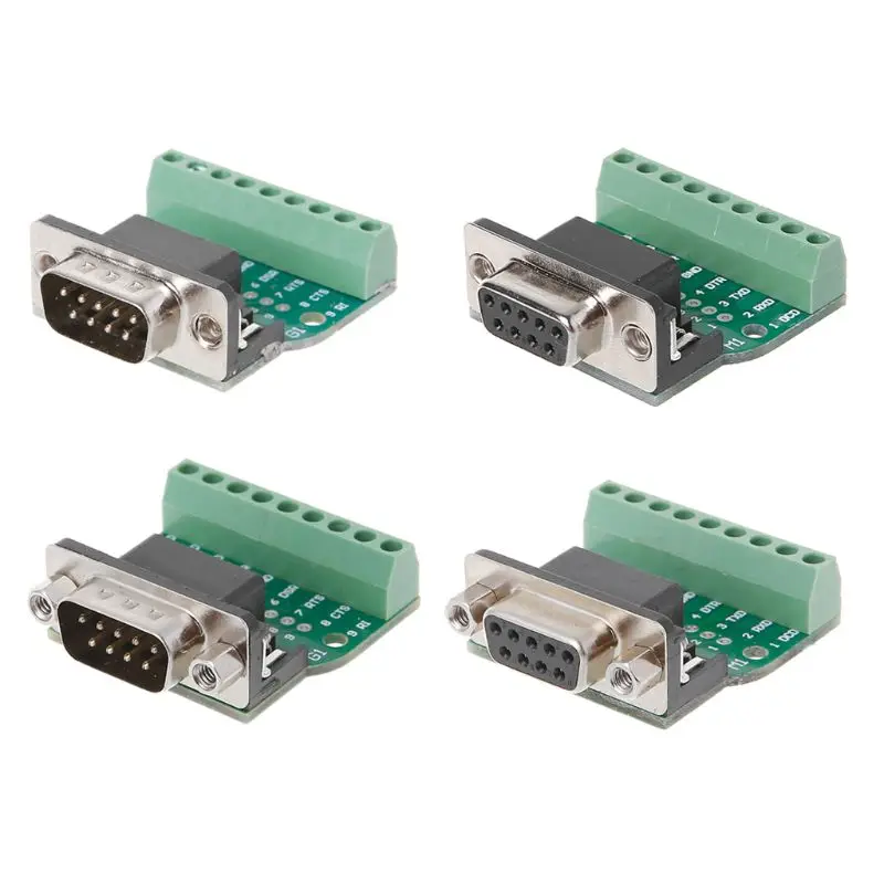 

DB9 Male/Female D-SUB Adapter Plate Connector RS232 Serial To Terminal Board Signal Module