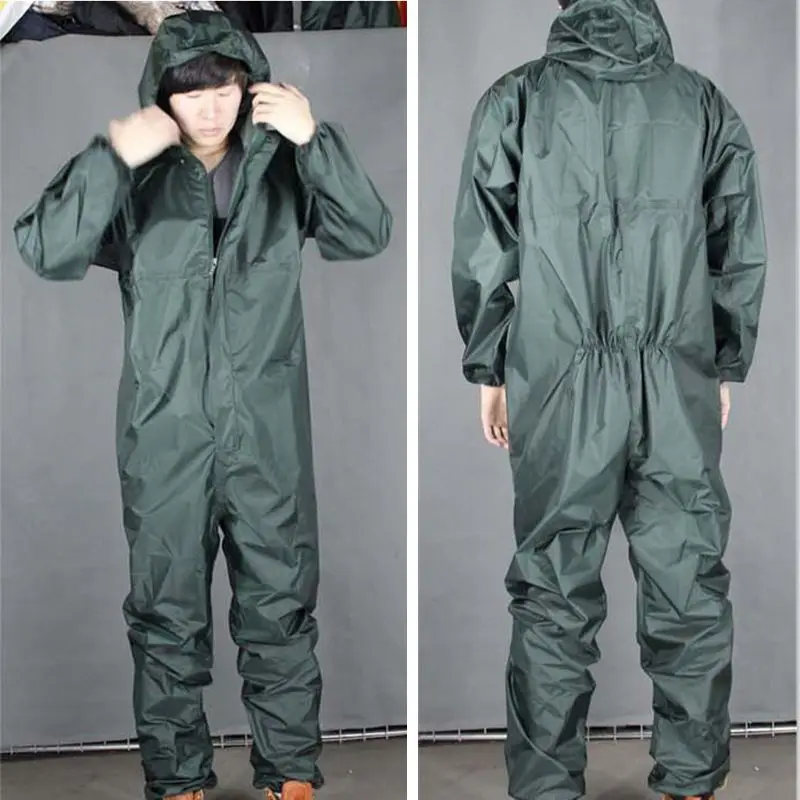 Motorcycle Raincoat Raincoat Suit Bike Raincoat Conjoined Raincoat Coverall Hat Oil-Resistant Work Safety Biker Men's Raincoat Rain Cover For Jacket Impermeables Waterp