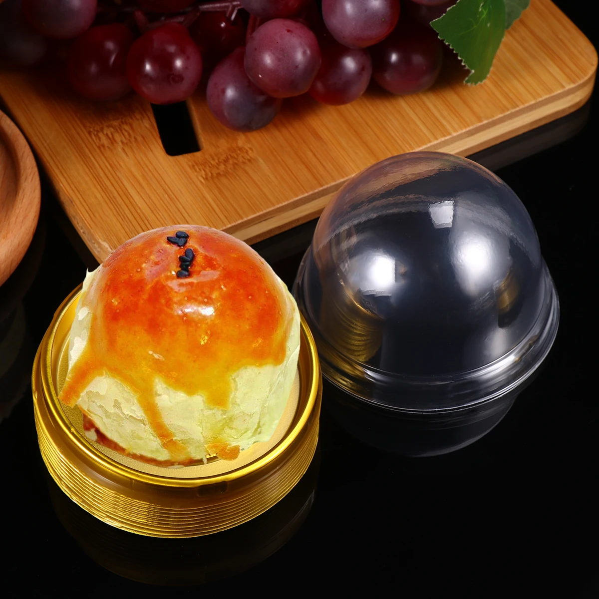 50 шт прозрачные пластиковые коробки для тортов и упаковочная коробка Луна торта