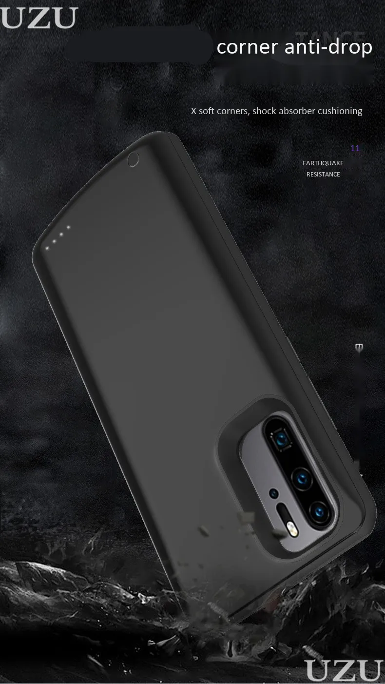 5000 мА/ч чехол с зарядным устройством для huawei P30 с мягкой рамкой, внешняя портативная беспроводная зарядная крышка для huawei P30, роскошная