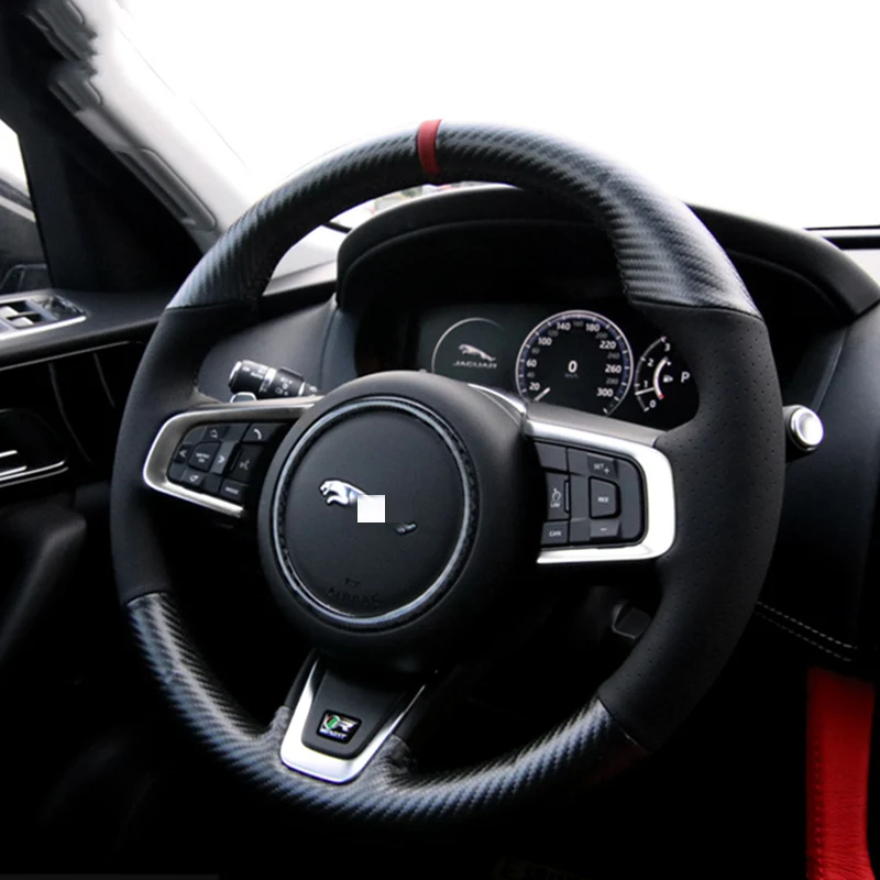 Кожаный Автомобильный брелок на рулевое колесо Ручное шитье для Jaguar F-PACE E-PACE XE XF XFL