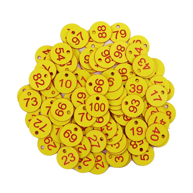 Round Number Husbandry Farm Beehive Label Beekeeping Box Numbered With Hole Tag Animal Livestock Markers Classification Sign L