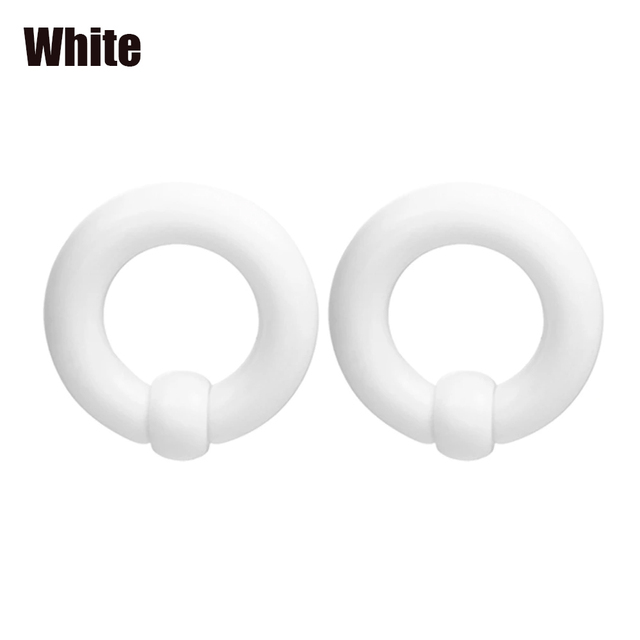 Acrylic BCR Big Large Size Captive Bead Ring Ear Tunnel Plug Expander Gauges Nose Septum Ring Earring Piercing Body Jewelry