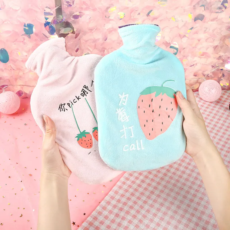 

1PCs Cute Thick Hot Water Bag Girls Pocket Hand Feet Warmer Portable Rubber Winter Warm Water Bottle Warming Products