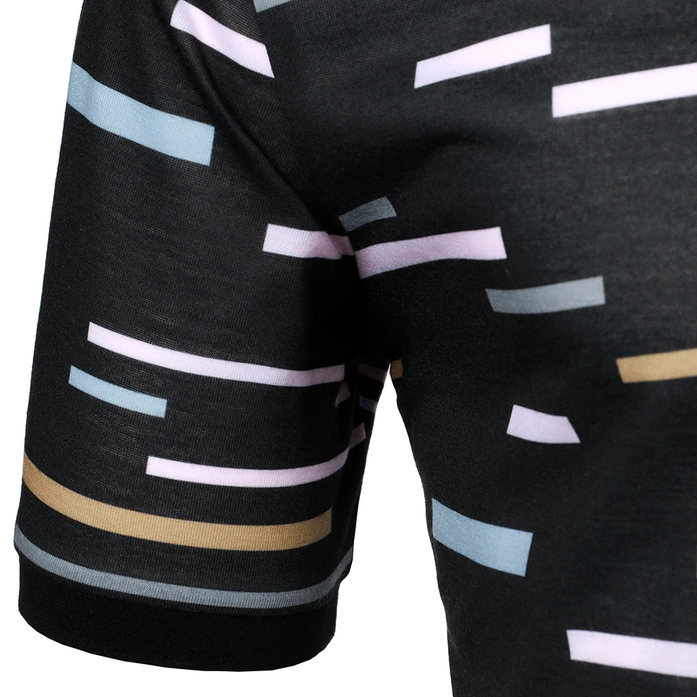 MenT-Shirt Men Short Sleeve T-Shirt Color Block Stripe Printed T-Shirt New Charm Mature Polo Casual Fashion Men Lapel Top 10 H6e3132f6572446a5b8bccf4afd6e23faW