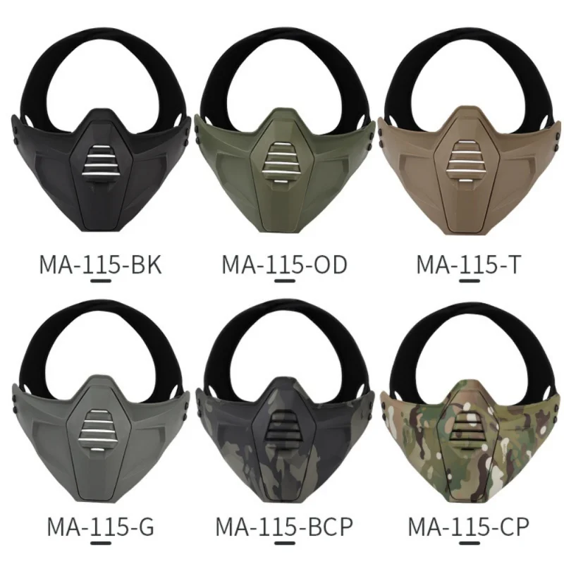 

(Tactical) Hunting Mask Airsoft Face Mask Shooting Wargames Camo Half Face Protective Lower Mask Paintball Protection Mask