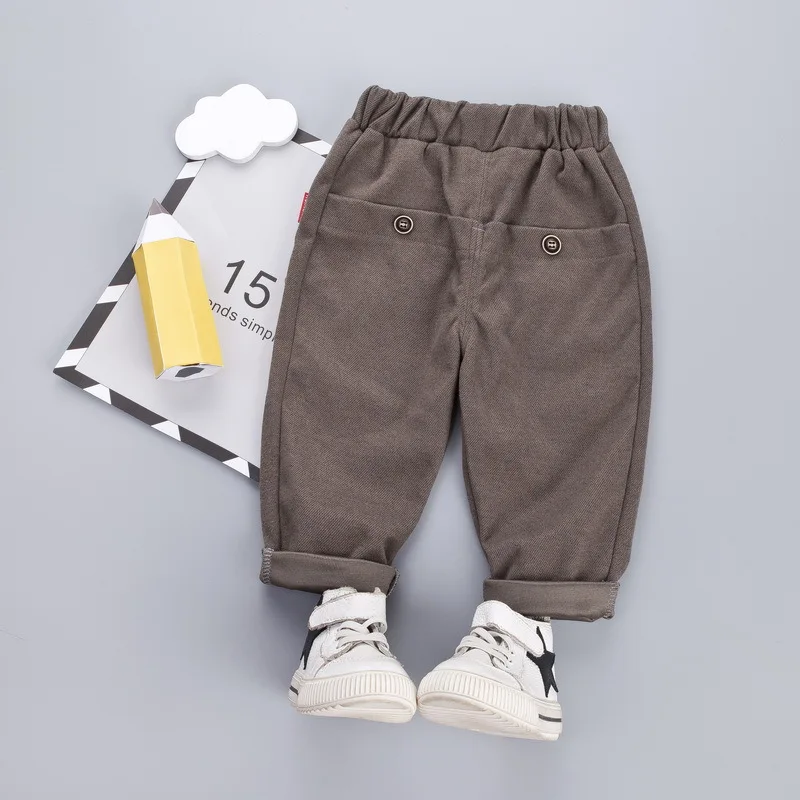 Oeak одежда для детей Детские однотонные Хлопковые Штаны с эластичной резинкой для мальчиков и девочек детские осенние повседневные брюки детские ткани