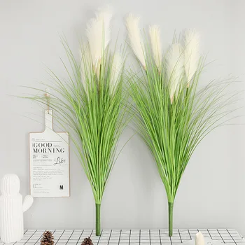 

Northern European-Style Outdoor Wedding Decoration Artificial Plastic Flower Reed Mall Showcase Artificial 5 Top Beam Reed Flowe