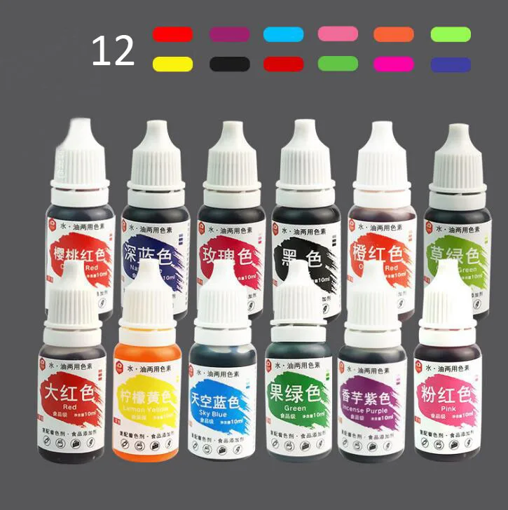 

12pcsEdible Food Coloring Pigment Gel Set Cake Fondant Accessoies for Cake / Macaron /Icing /Slime Decorating Baking Pastry Tool