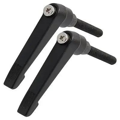 

M6 6mm Dia 35mm Length Thread Metal Machine Adjustable Handle 2 Pcs