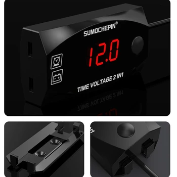 

Car Voltmeter Ammeter Digital Panel Tester Led Display Appliances For Car Auto Motorcycle Accessories DC12V Waterproof