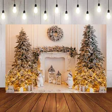 Фон для фотосъемки зимняя Рождественская елка флэш подарок украшения Рождественские фоны для фотостудии фон для фотосессии
