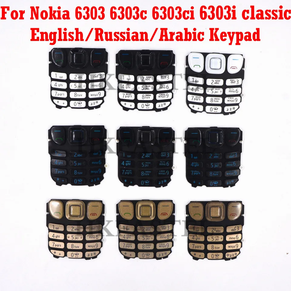 

HKFASTEL For Nokia 6303c 6303 classic 6303ci 6303i classic keyboard Brand new Original English / Russian /Arabic/Chinese Keypad