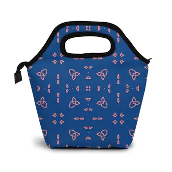 

Pattern Background With Blue Texture7 Lunch Bag Lunch/ice Bags Portable Insulated Picnic Food Box for Women Men