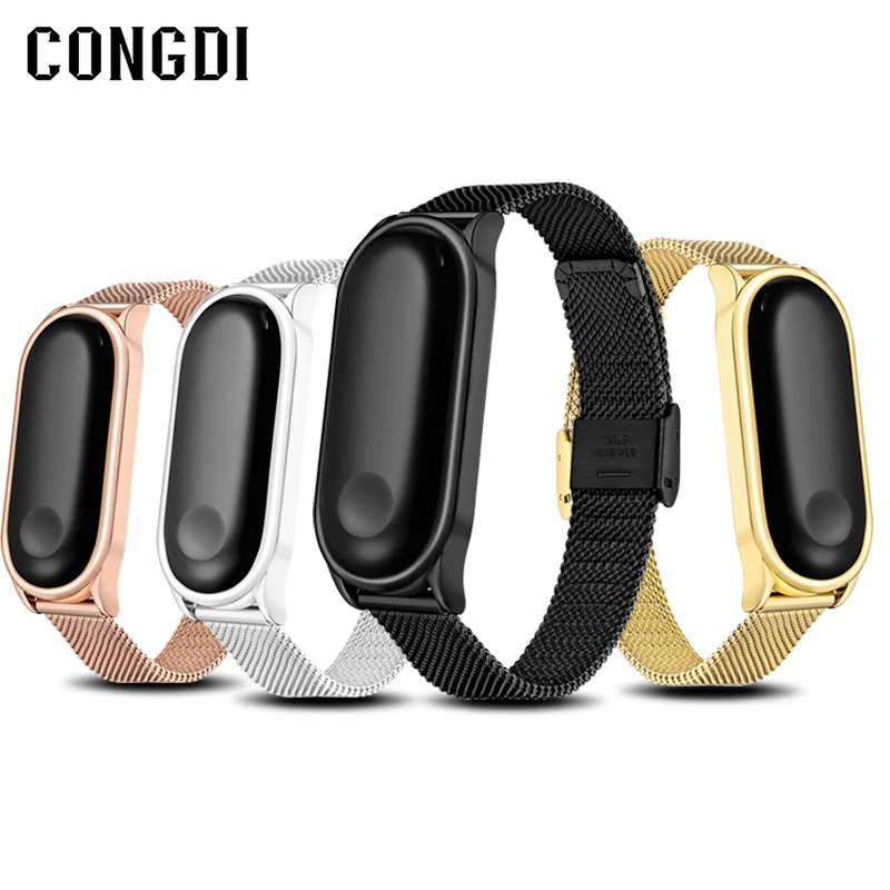 Металлический ремешок для Xiaomi Mi Band 6 5 4 3 сменный смарт-браслет Безвинтовой