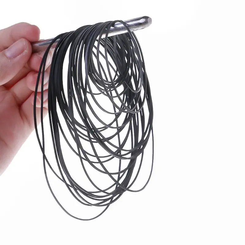 50 unids/bolsa 1mm Universal mezcla Cassette cinta cinturones surtido común correa de caucho plana 45-130mm para grabadoras Walkman