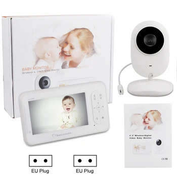 

Wireless Video Color Baby Monitor with 4.3Inches LCD 2 Way Audio Talk Surveillance Security Camera Babysitter