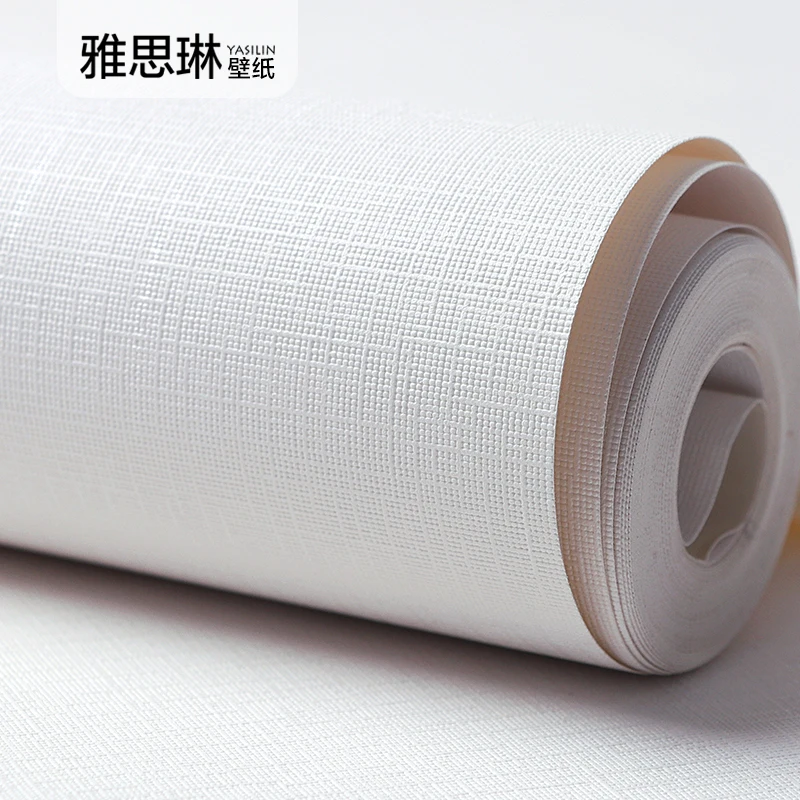 Good quality nordic solid color gray white wallpaper living room bedroom linen japanese style light gray wallpaper simple modern