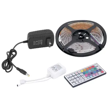 

5M 5050 RGB 300 LED Strip Light + 12V Power Supply + 44key Remote Control