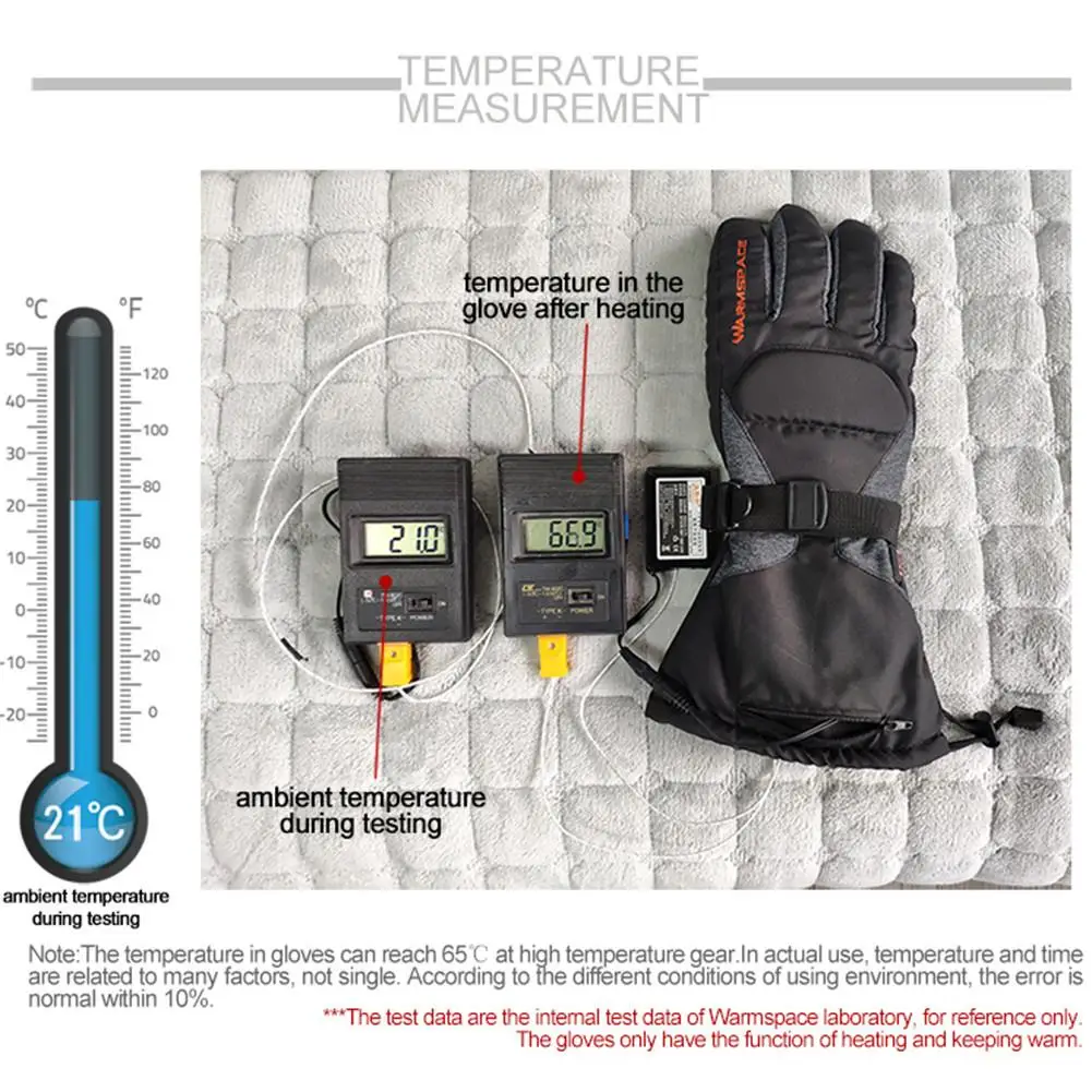 Мотоциклетные перчатки с подогревом, 3,7 в/3600 мАч, батарея, водонепроницаемые, Интеллектуальный сенсорный экран, зимние теплые перчатки для катания на лыжах