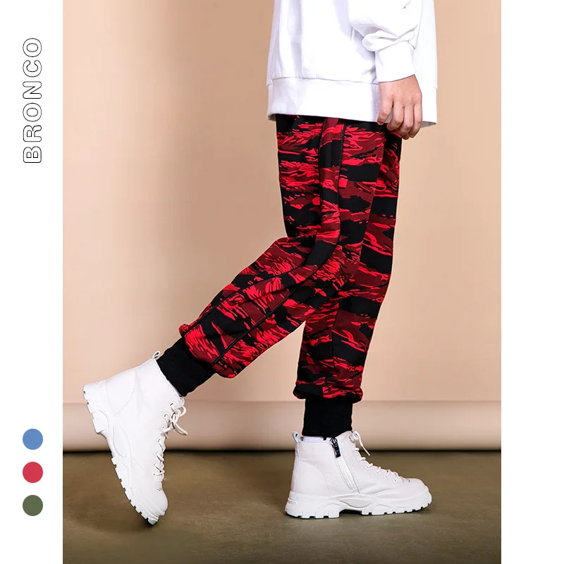 

BC Childrenswear CHILDREN'S Trousers Autumn And Winter New Style Camouflage Trousers Pure Cotton Beam Leg BOY'S Pants Girls' Spo