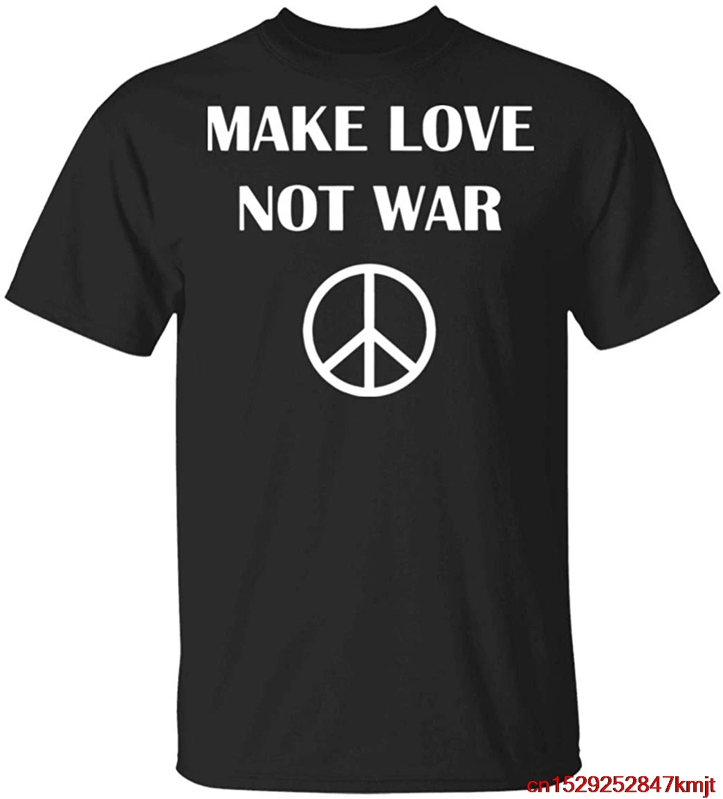 Cool Make Love Not War Funny Adult TFGHFG Shirt Black Awesome Peace Custom Retro 90's Sitcom &amp |
