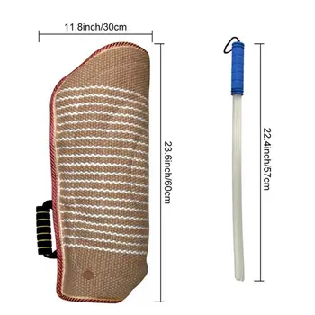 

Professional Dogs Bit Training Arm Sleeve with Whip Agitation Stick for Arm Protection Biting Pet Interactive for Puppy