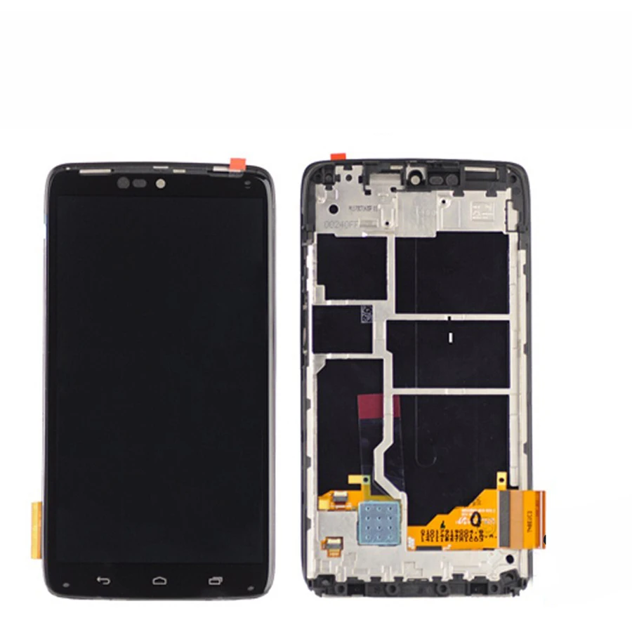 

Black lcd 5.2 inch For Motorola Droid Turbo XT1254 LCD Display Touch Screen With Bezel Frame Digitizer Assembly Replacement