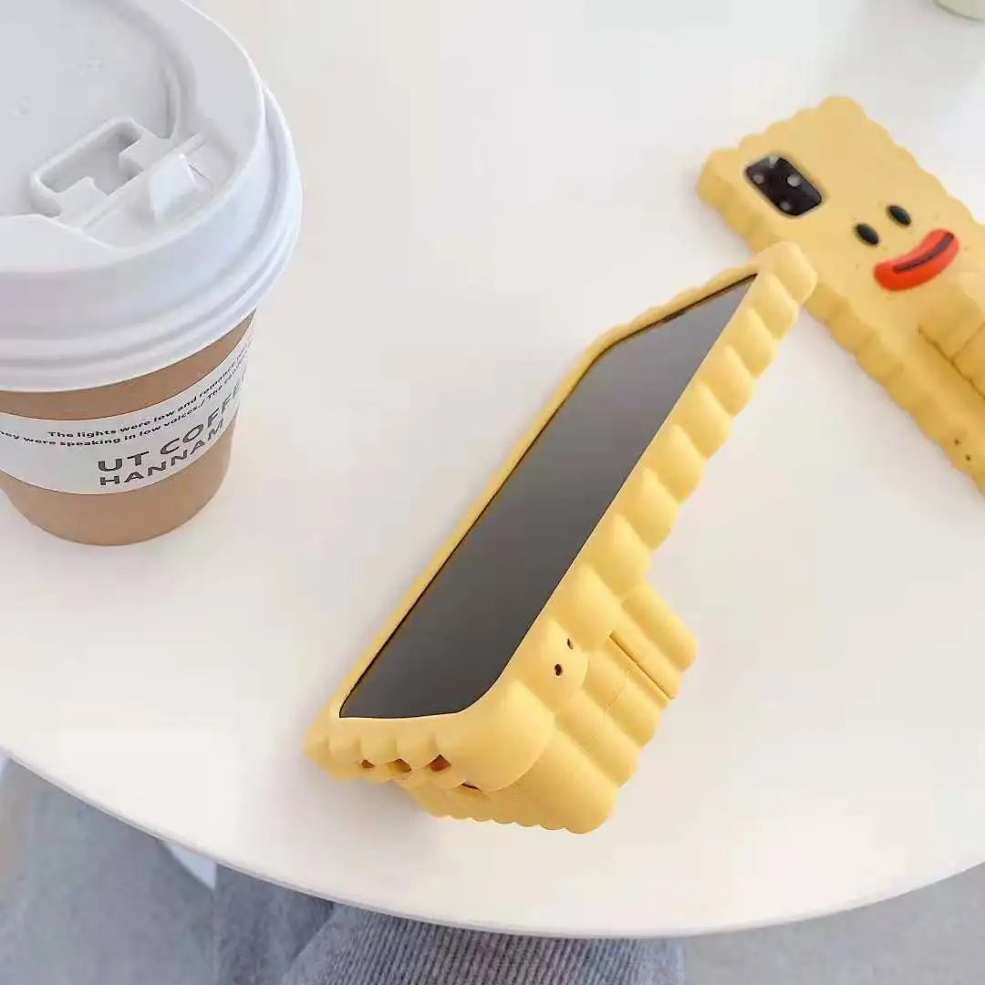 Забавный чехол для телефона с изображением печенья для Iphone 11, 11pro Max, силиконовый чехол для телефона с Bluetooth, сумка для наушников, Kichstand для Iphone 7, 8 Plus, X
