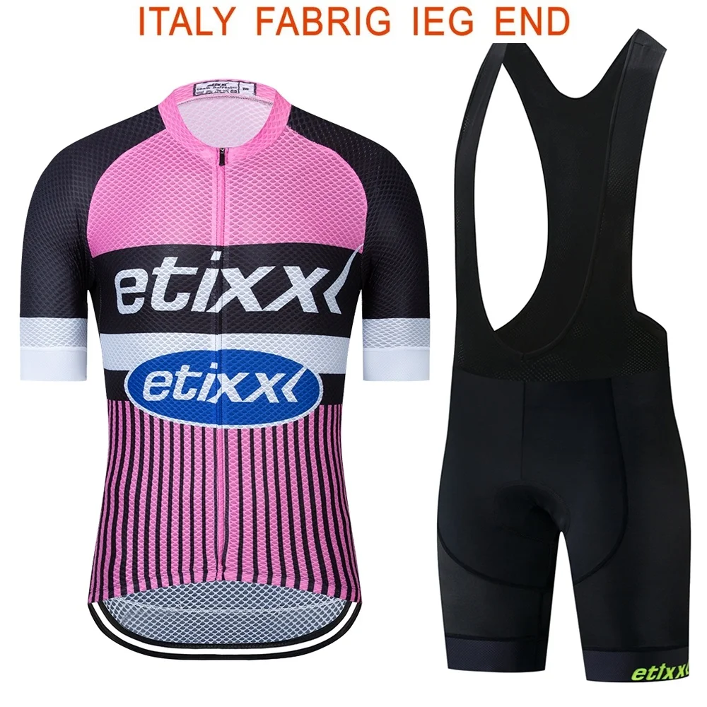 Etixxl short sleeve bicycle sweatshirt and light shorts aviation equipment high quality 5D gel pad Italy MITI new in 2021 | Спорт и