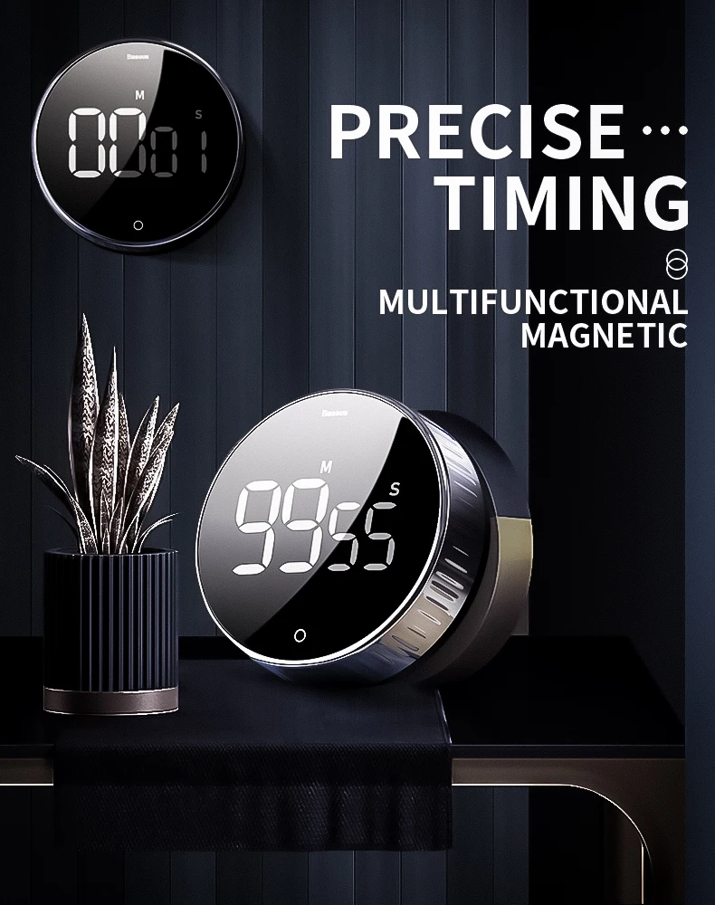 

Meijuner LED Digital Kitchen Timer For Cooking Shower Study Stopwatch Alarm Clock Magnetic Electronic Countdown Time