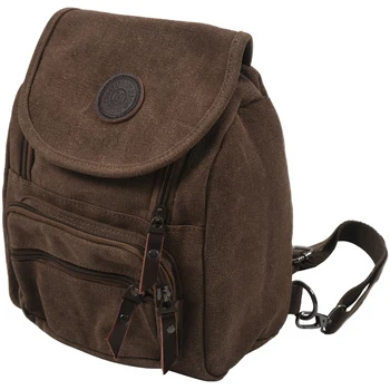 

Fashion Canvas Women Backpack School Bag Small Student Bag Female Shoulder Bag, Brown