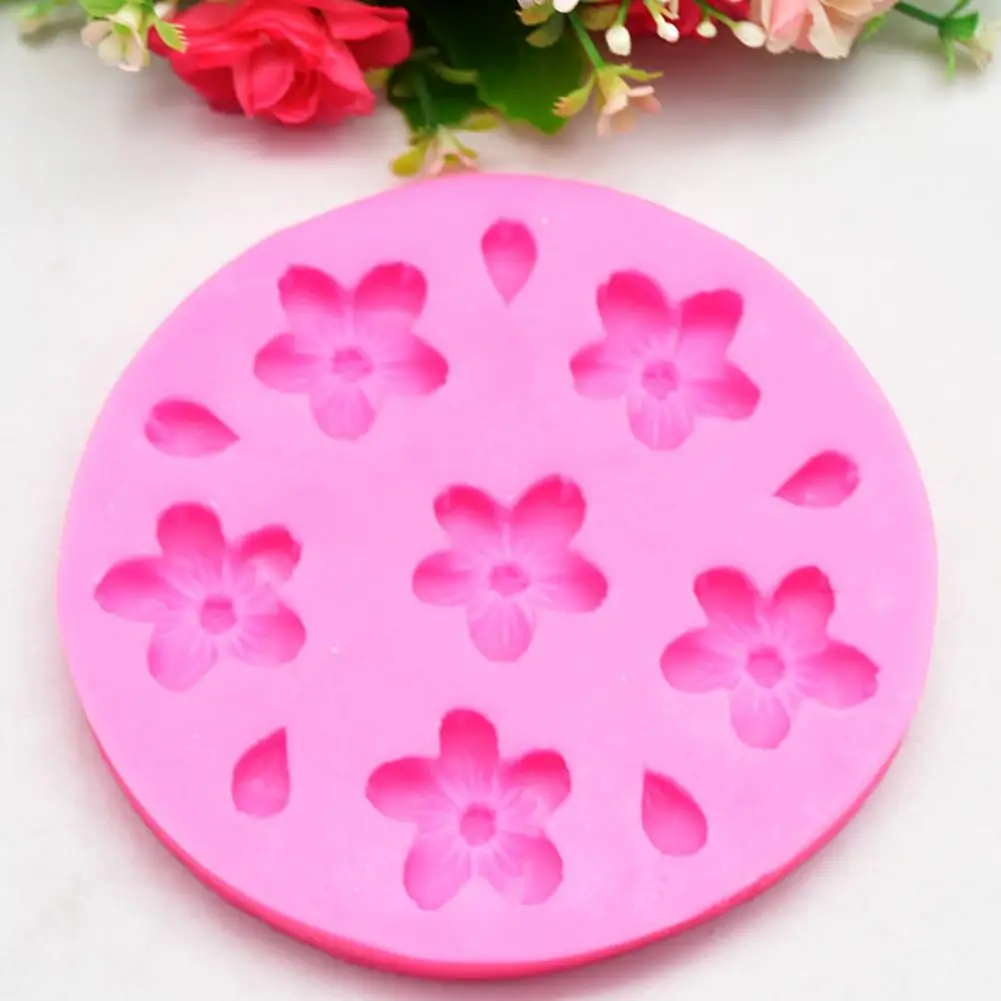 DIY Инструменты для выпечки Sakura силиконовая форма для помады Цветы сакуры торт шоколадная форма свадебный торт украшения инструменты помадка сахар Ca