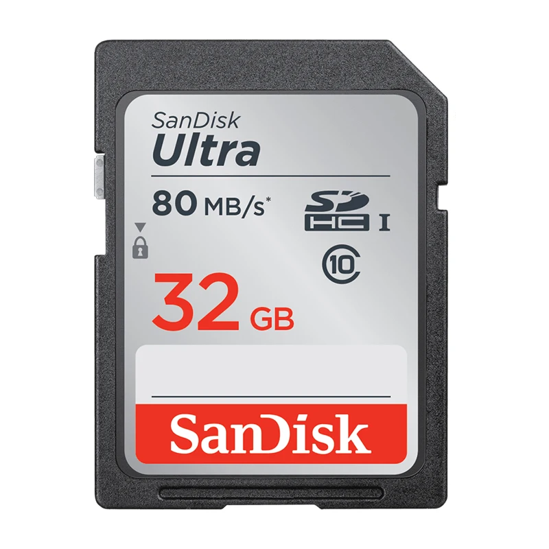 SanDisk Оригинальная карта памяти 32 Гб SD-карта 16 64 128 ГБ C10 SDXC Ultra 80 МБ/с./с.