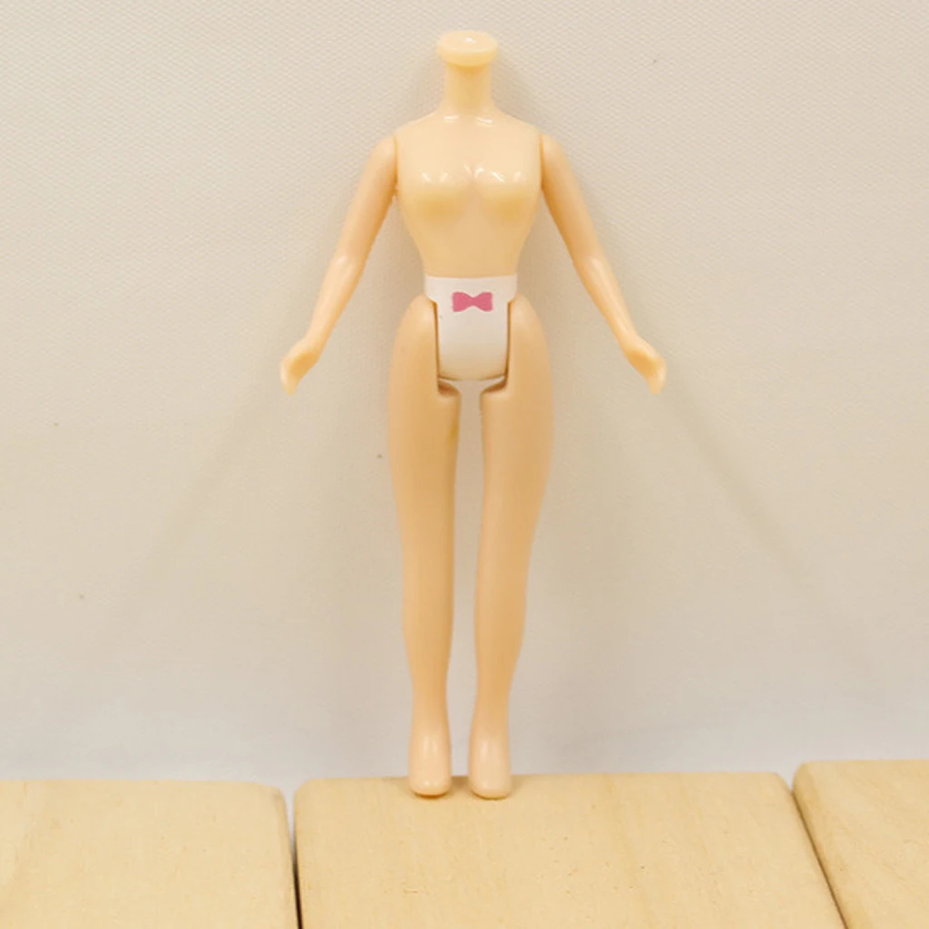 7.5cm  Girl Doll Body without Head for Mini Blythe  Replacement Body Parts, Natural Skin