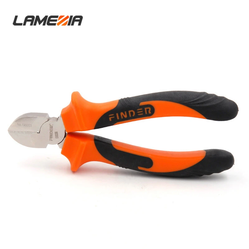 

LAMEZIA 6/8 Inches High Quality Wire Stripping Pliers Hardware Tools TPR Handle Carbon Steel Bevel Multi Functional Forceps