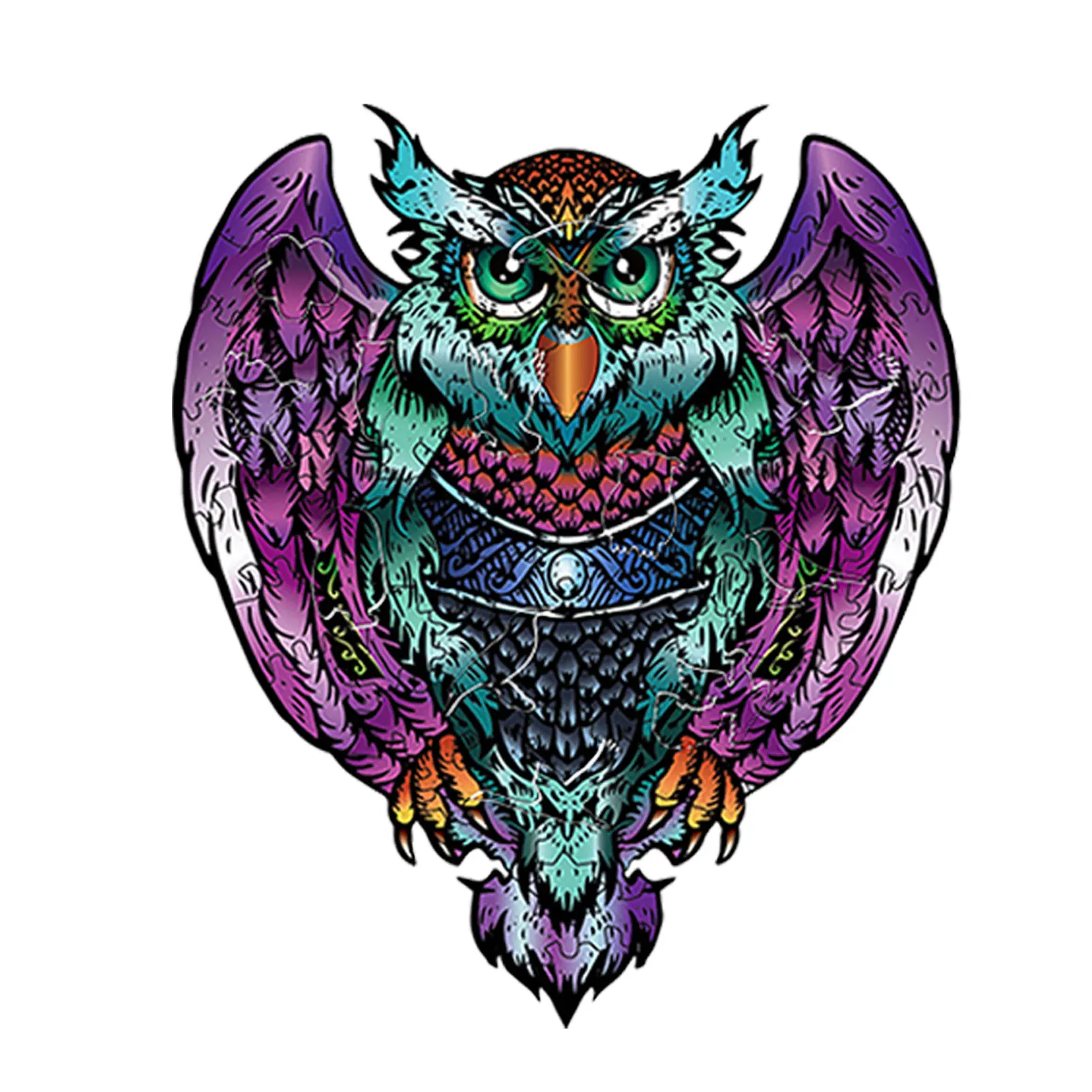 

Unique Wooden Animal Jigsaw Puzzle Mysterious Owl Puzzle Gift For Adults Kids Educational Puzzle Fabulous Toy With Carton Box