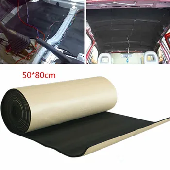 

5mm Car Stereo Noise Heat Insulation Sound-proof Dampening Pad Mat 50*80cm For Roof Door Wheel Arch Boots Wrapping Frame 2020